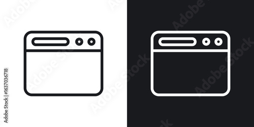 Browser icon web design element. line icon