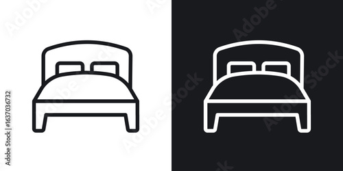 Bed icon web design element. line icon