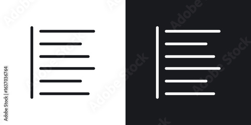 Align left icon web design element. line icon