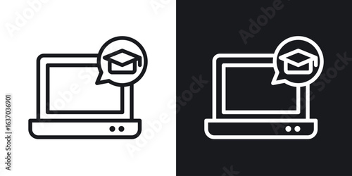 E learning icon web design element. line icon