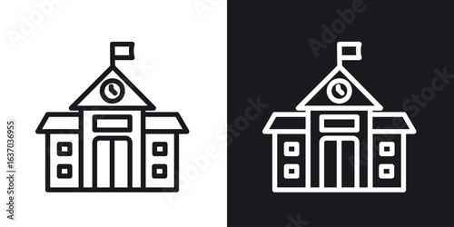school icon web design element. line icon