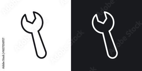 Wrench icon web design element. line icon
