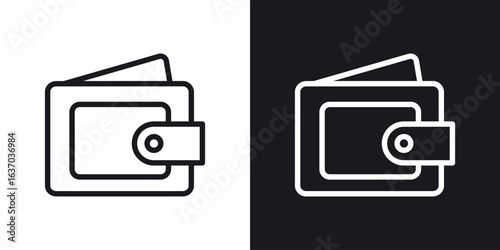 Wallet icon web design element. line icon