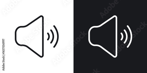 Volume icon web design element. line icon