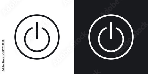 Power icon web design element. line icon