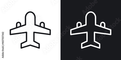 Plane icon web design element. line icon