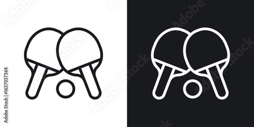 Ping pong icon web design element. line icon