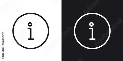 Info icon web design element. line icon