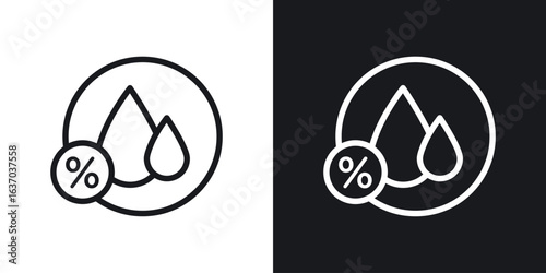 Humidity icon web design element. line icon