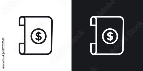 Invoice icon web design element. line icon