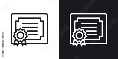 Diploma icon web design element. line icon