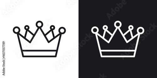 Crown icon web design element. line icon