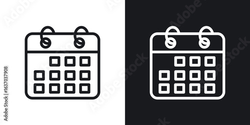 Calendar icon web design element. line icon
