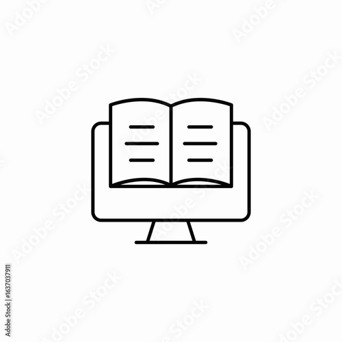 book stand icon sign vector