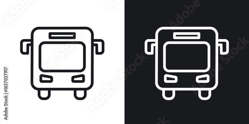 Bus icon web design element. line icon