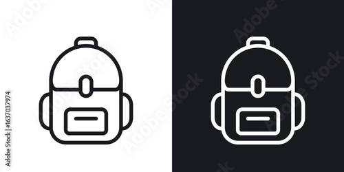 Backpack icon web design element. line icon