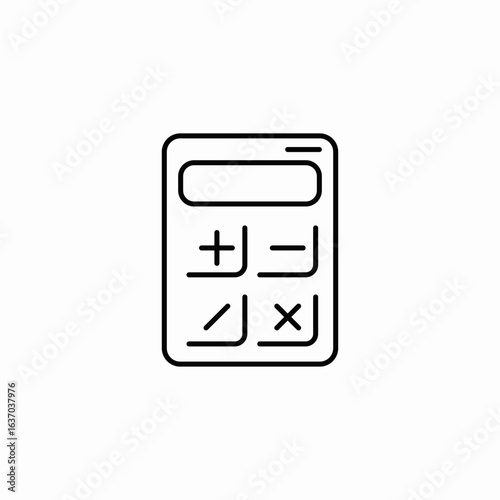 calculator device icon sign vector