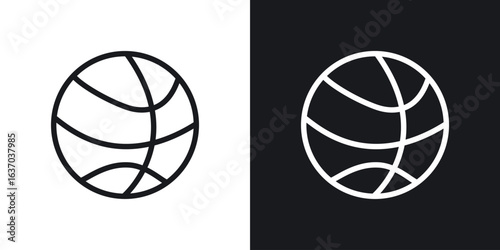 Basketball icon web design element. line icon
