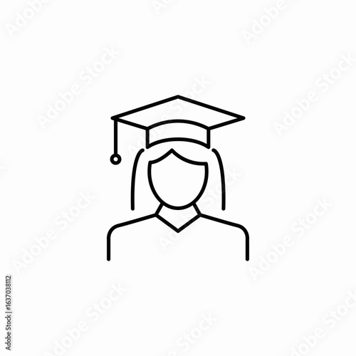 college student icon sign vector