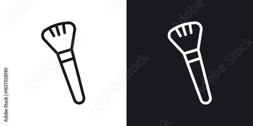 Makeup brush icon web design element. line icon