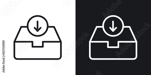 Inbox icon web design element. line icon