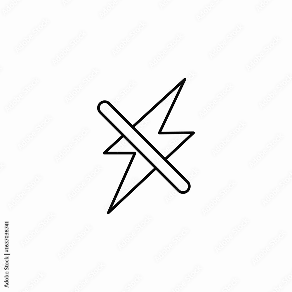 Fototapeta premium power cut icon sign vector