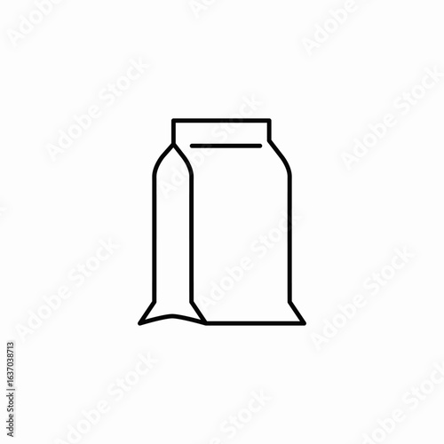 pouch container icon sign vector