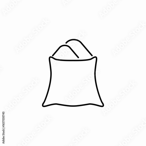 powder bag icon sign vector
