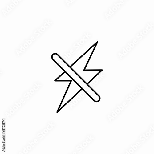 power cut icon sign vector