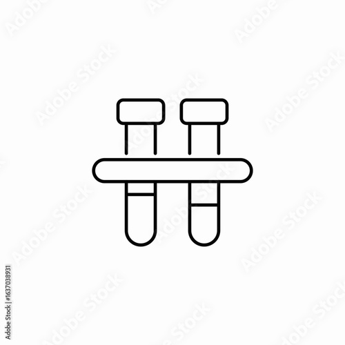 test tube stand icon sign vector