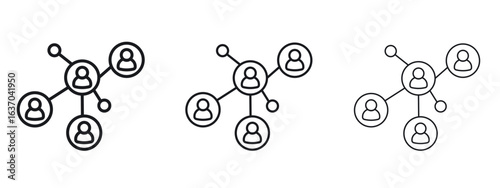 Social network icon logo black pictogram set. Graphic simple vector icon