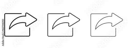 Share icon logo black pictogram set. Graphic simple vector icon