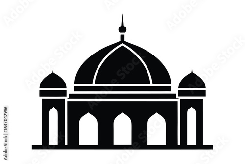 mosque dome vector icon