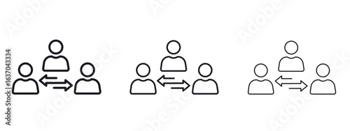 Mediator icon logo black pictogram set. Graphic simple vector icon