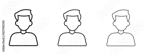 Man icon logo black pictogram set. Graphic simple vector icon