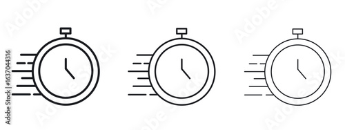 Express icon logo black pictogram set. Graphic simple vector icon