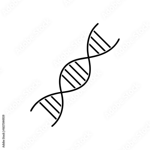 Dna strand illustration on transparent background