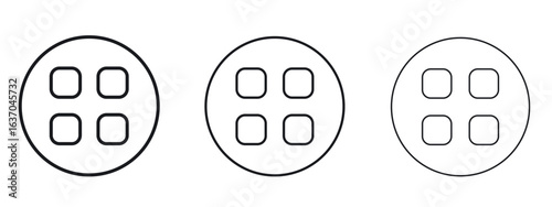 Apps icon logo black pictogram set. Graphic simple vector icon