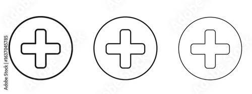 Add icon logo black pictogram set. Graphic simple vector icon