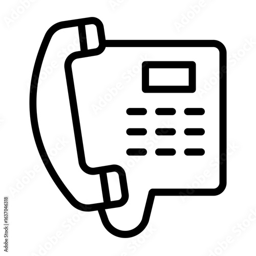 Telephonevectorlineicondesign