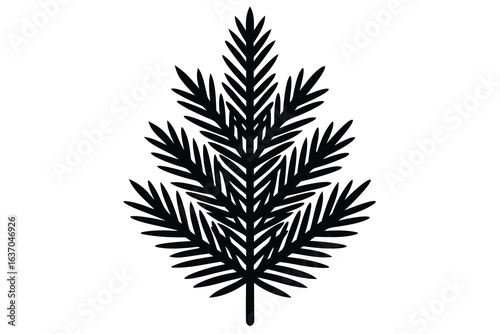 spruce branch vector icon