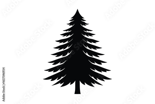 spruce tree vector icon