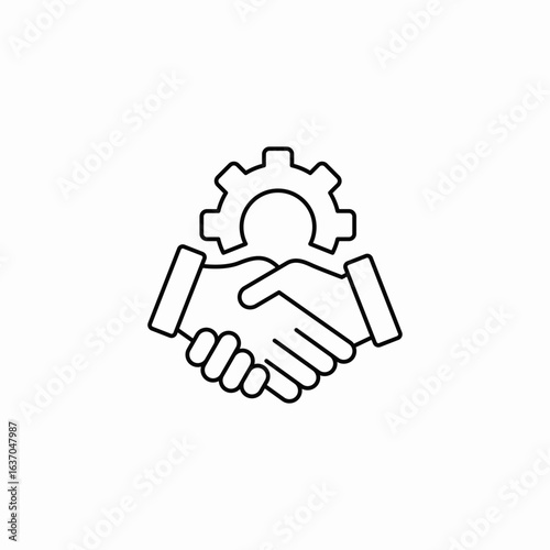 flexible mutual agreement icon sign vector