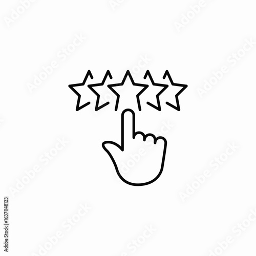review stars icon sign vector