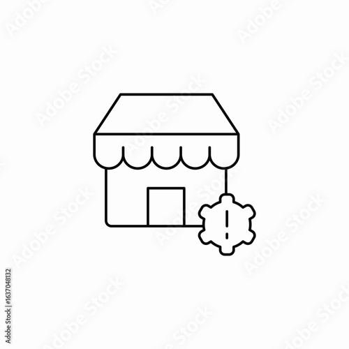 shop warning icon sign vector