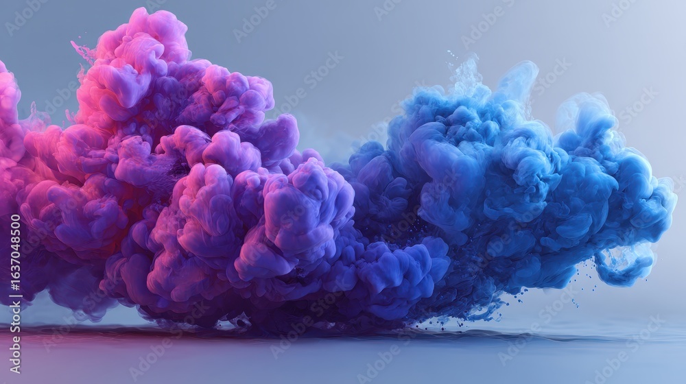 Abstract Purple and Blue Cloud Formation Flowing in Water with Smoky Mist Effect in a Graphic Design with Gradient Background Abstract Purple and Blue Cloud Formation Flowing in Water with Smoky Mist Effect in a Graphic Design with Gradient Background