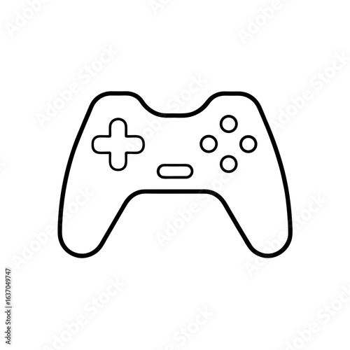 Outline game console on transparent background
