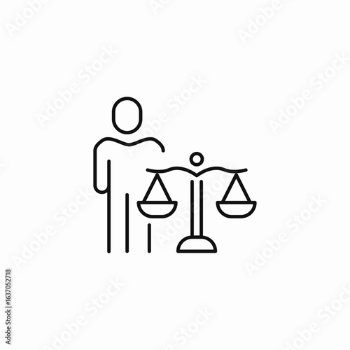 balance law scale icon sign vector