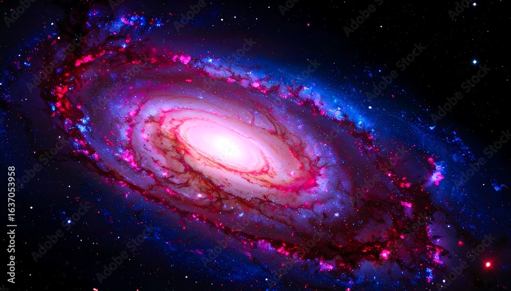 Fototapeta premium Spiral galaxy in deep space (6)
