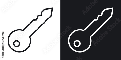 key icon thin line outline art. Doodle graphics